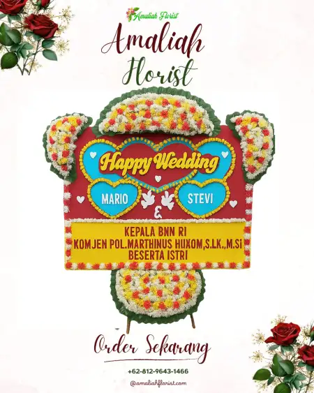 Papan Bunga Pernikahan Sukajawa